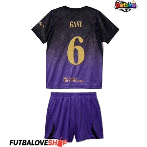 Dres Barcelona Paez Gavi #6 Preč pre deti 2026-27 Krátky Rukáv (+ trenírky)